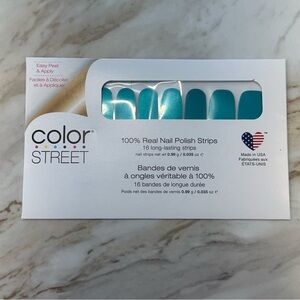 Color Street Nail Polish Strips Brave and Bold New in Package metallic teal